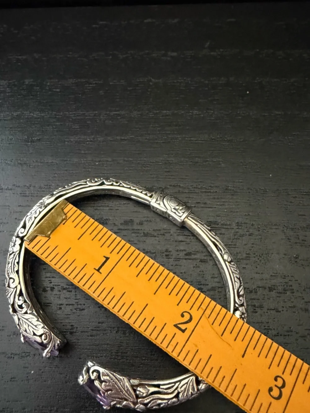 Annika Witt Bali Ati ID Sterling Silver Amethyst Bracelet - Picture 3 of 4
